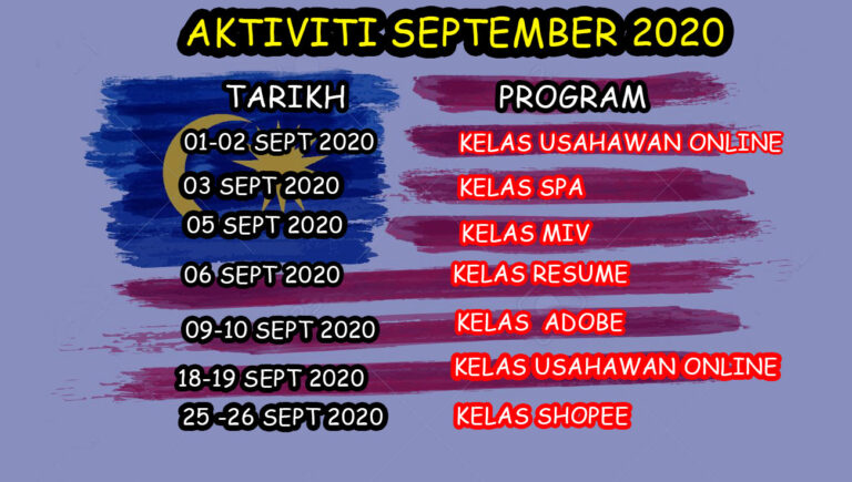 JADUAL SEPTEMBER 2020