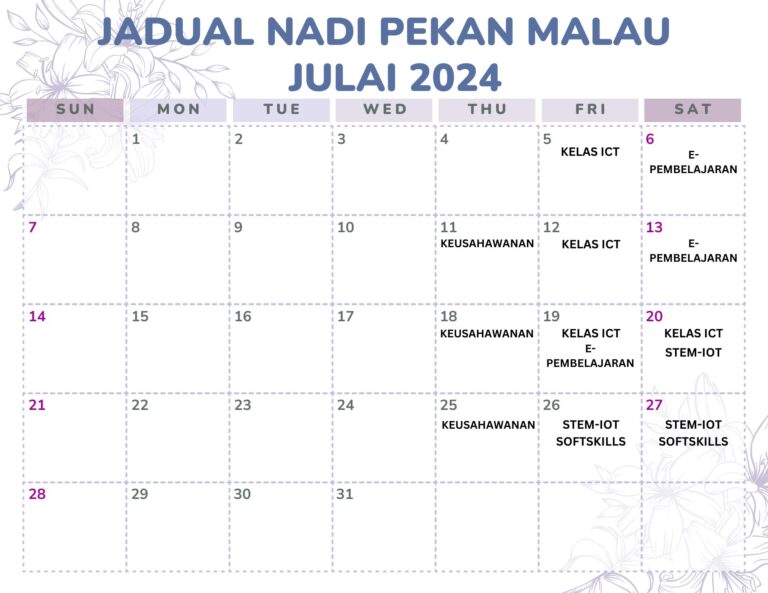 July 2024 Monthly Calendar